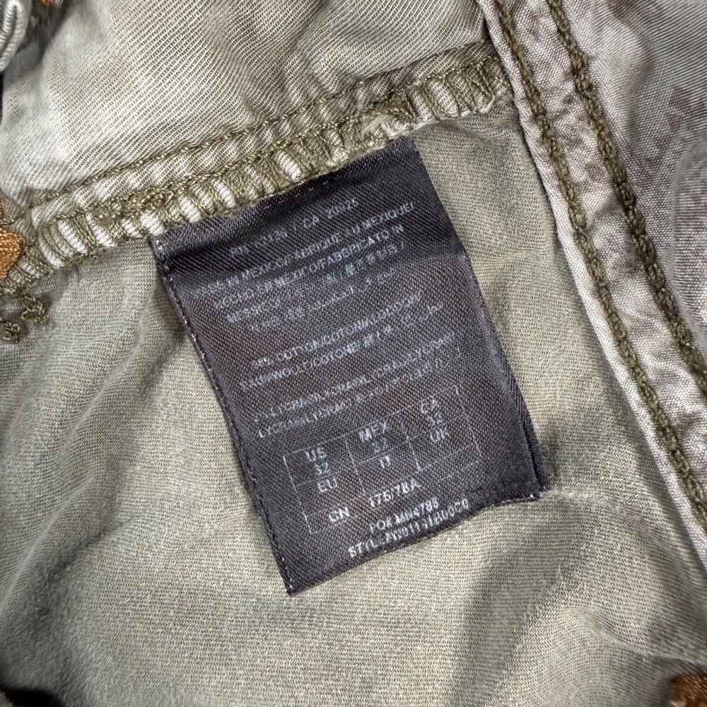 Guess Capris Womens 32 Olive Green Cargo Utility Y2K Cropped Pants AD9111 180020 - Picture 5 of 11
